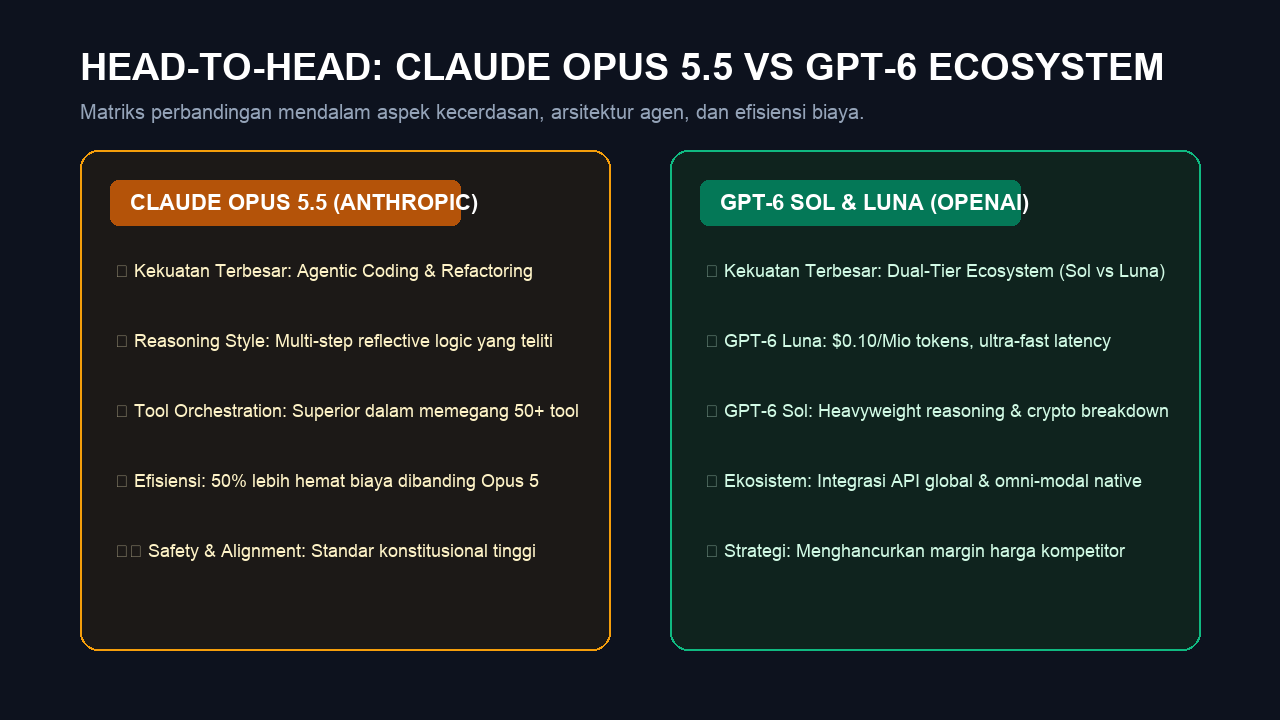Matriks Perbandingan Claude Opus 5.5 vs GPT-6
