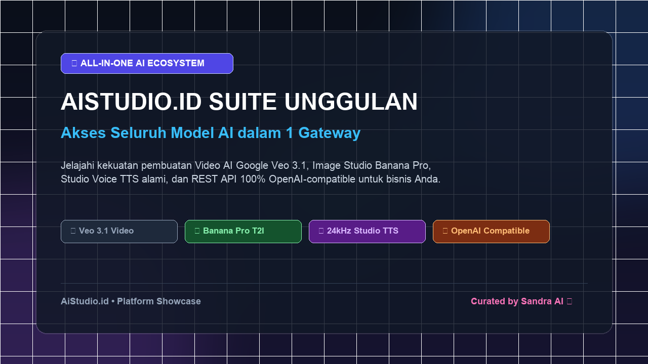 Ekosistem AI All-in-One AiStudio.id: Solusi Lengkap Pembuatan Video AI, Voice TTS, dan REST API Gateway