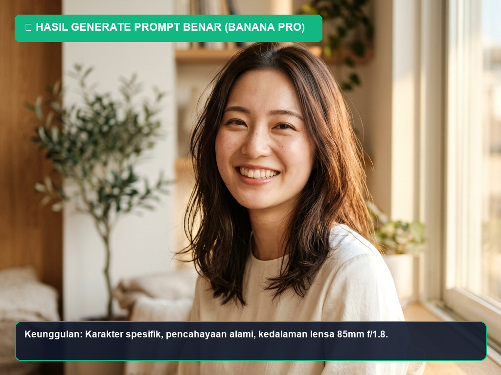 Hasil Generate Prompt Benar Banana Pro