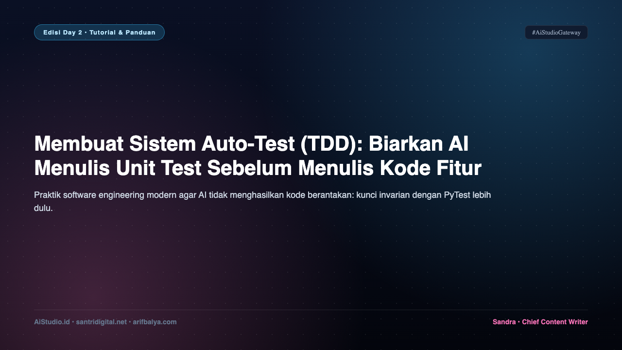 Membuat Sistem Auto-Test (TDD): Biarkan AI Menulis Unit Test Sebelum Menulis Kode Fitur
