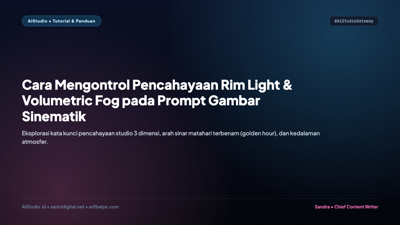 Cara Mengontrol Pencahayaan Rim Light & Volumetric Fog pada Prompt Gambar Sinematik